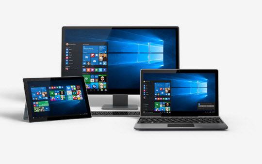 윈도10. MS홈페이지 화면 캡처.